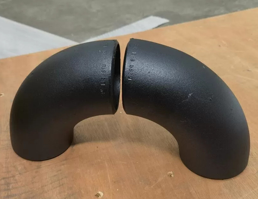 8 "1.5d Stal 90 stopni Kolanko A234 Wpb Czarne malowanie Spawane złączki rurowe
